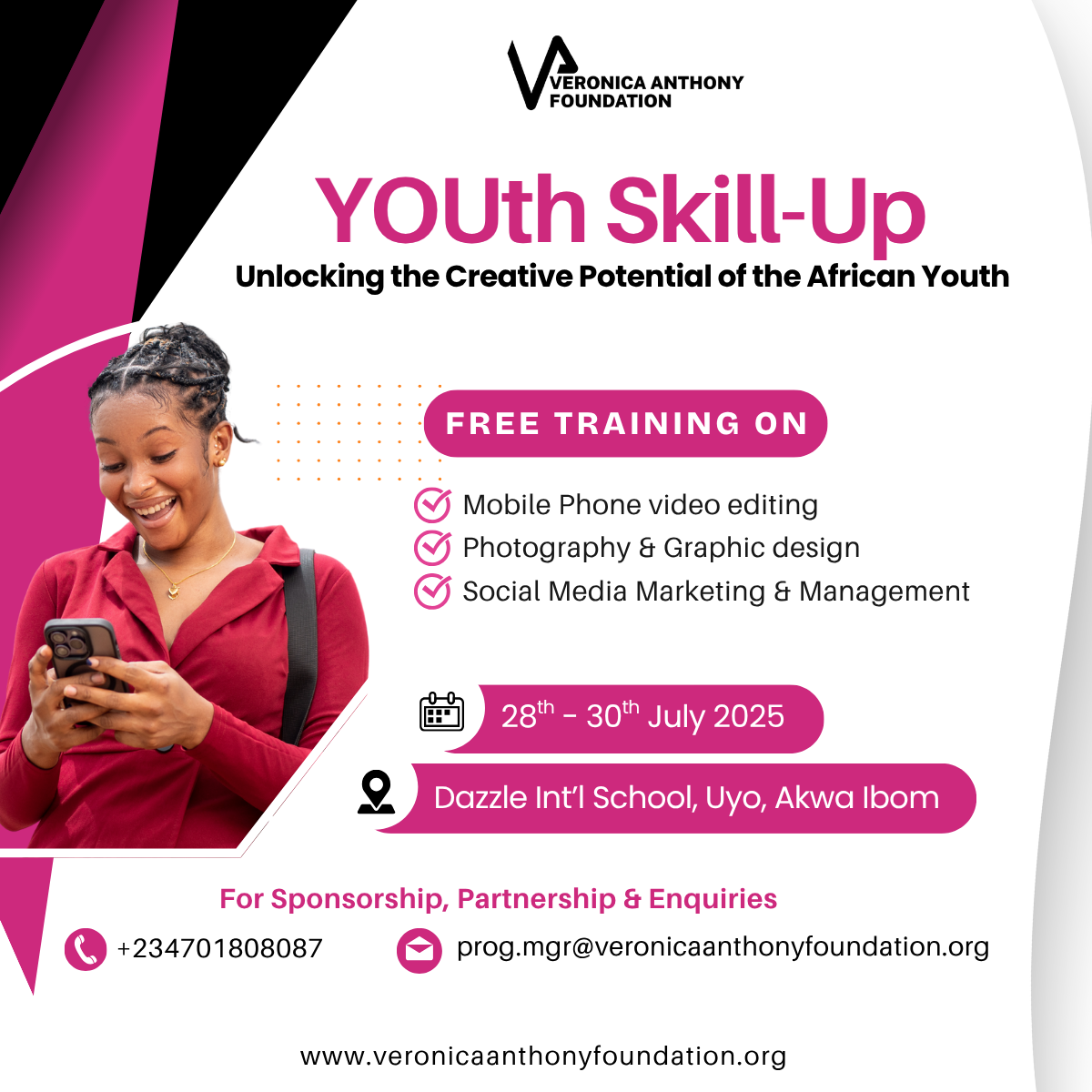Youth Skill-Up Digital Skills Training flyer